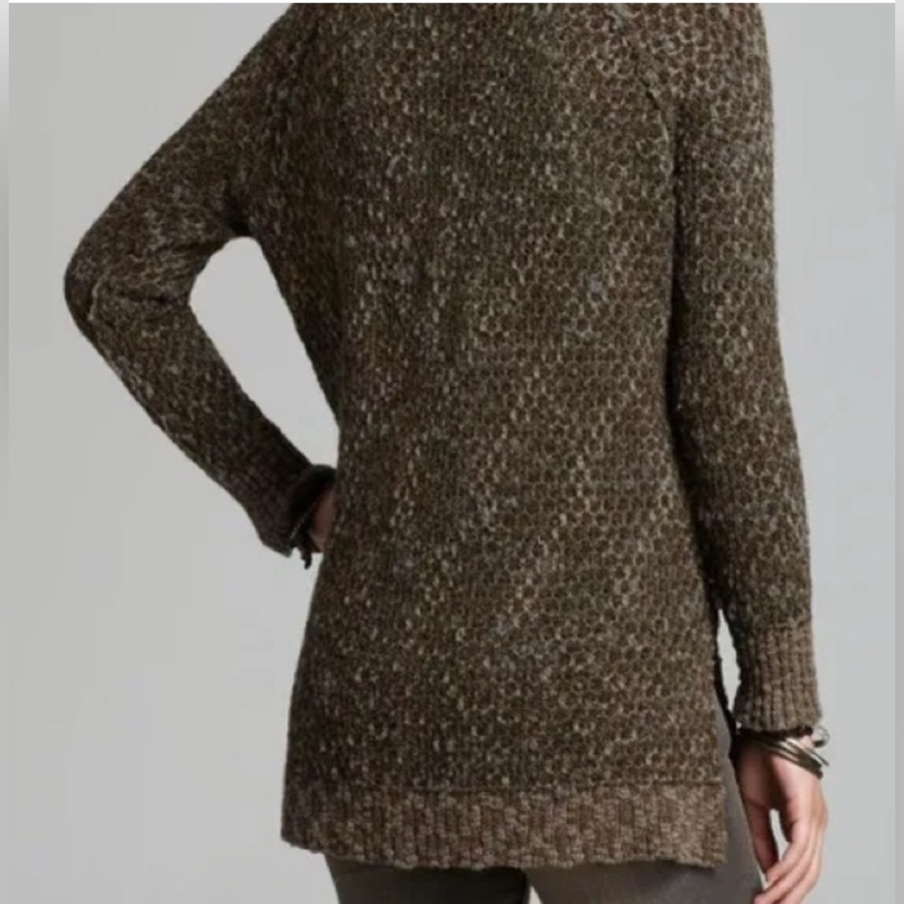 Free People Jeepster Honeycomb Sweater Olive Forest Green Textured Small - Picture 2 of 7
